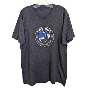 Top Dog Brewing Company Mens Large Black Graphic T Shirt Tee Beer Short Sleeve
